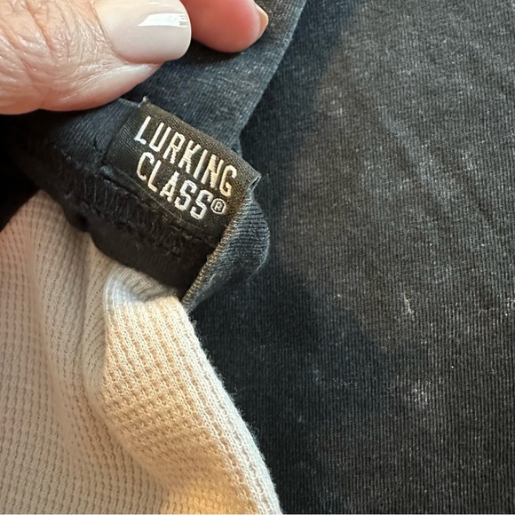 Lurking Class by Sketchy Tank Metal Scythe 2Fer Black Long Sleeve T-Shirt Small - Picture 9 of 10